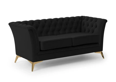 Whitby - Chesterfield Luxus 2-Sitzer Sofa aus Samt mit goldenen, silbernen oder schwarzen Füßen