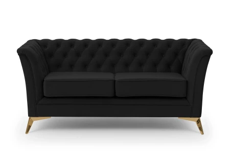 Whitby - Chesterfield Luxus 2-Sitzer Sofa aus Samt mit goldenen, silbernen oder schwarzen Füßen