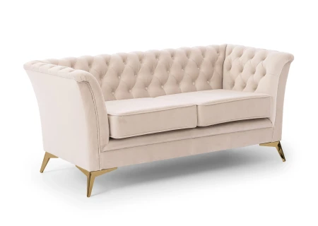 Whitby - Chesterfield Luxus 2-Sitzer Sofa aus Samt mit goldenen, silbernen oder schwarzen Füßen