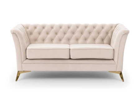 Whitby - Chesterfield Luxus 2-Sitzer Sofa aus Samt mit goldenen, silbernen oder schwarzen Füßen