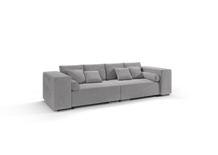 Vivian - Big Sofa mit Schlaffunktion, Boxspringfederung, Lounge Sofa mit vielen losen Kissen