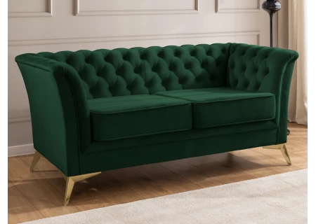 Whitby - Chesterfield Luxus 2-Sitzer Sofa aus Samt mit goldenen, silbernen oder schwarzen Füßen
