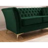 Whitby - Chesterfield Luxus 2-Sitzer Sofa aus Samt mit goldenen, silbernen oder schwarzen Füßen