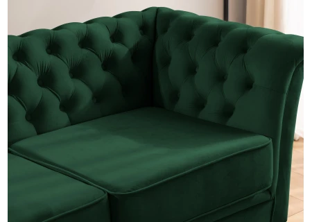 Whitby - Chesterfield Luxus 2-Sitzer Sofa aus Samt mit goldenen, silbernen oder schwarzen Füßen