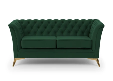Whitby - Chesterfield Luxus 2-Sitzer Sofa aus Samt mit goldenen, silbernen oder schwarzen Füßen