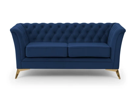 Whitby - Chesterfield Luxus 2-Sitzer Sofa aus Samt mit goldenen, silbernen oder schwarzen Füßen