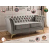 Whitby - Chesterfield Luxus 2-Sitzer Sofa aus Samt mit goldenen, silbernen oder schwarzen Füßen