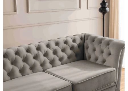 Whitby - Chesterfield Luxus 2-Sitzer Sofa aus Samt mit goldenen, silbernen oder schwarzen Füßen