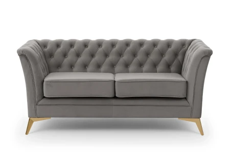 Whitby - Chesterfield Luxus 2-Sitzer Sofa aus Samt mit goldenen, silbernen oder schwarzen Füßen