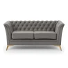 Whitby - Chesterfield Luxus 2-Sitzer Sofa aus Samt mit goldenen, silbernen oder schwarzen Füßen