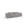 Vivian - Big Sofa mit Schlaffunktion, Boxspringfederung, Lounge Sofa mit vielen losen Kissen