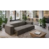 Vivian - Big Sofa mit Schlaffunktion, Boxspringfederung, Lounge Sofa mit vielen losen Kissen
