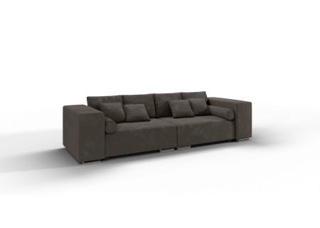 Vivian - Big Sofa mit Schlaffunktion, Boxspringfederung, Lounge Sofa mit vielen losen Kissen