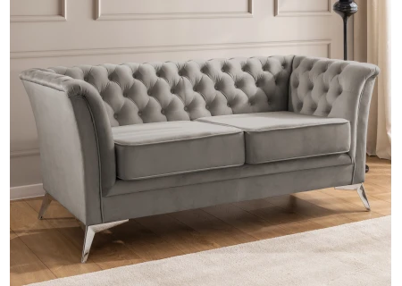 Whitby - Chesterfield Luxus 2-Sitzer Sofa aus Samt mit goldenen, silbernen oder schwarzen Füßen