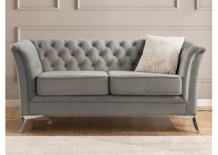 Whitby - Chesterfield Luxus 2-Sitzer Sofa aus Samt mit goldenen, silbernen oder schwarzen Füßen