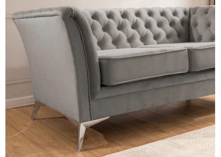 Whitby - Chesterfield Luxus 2-Sitzer Sofa aus Samt mit goldenen, silbernen oder schwarzen Füßen