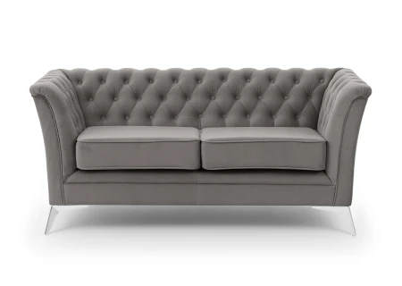 Whitby - Chesterfield Luxus 2-Sitzer Sofa aus Samt mit goldenen, silbernen oder schwarzen Füßen