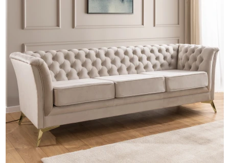 Whitby - Chesterfield Luxus 3-Sitzer Sofa aus Samt mit goldenen, silbernen oder schwarzen Füßen
