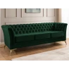 Whitby - Chesterfield Luxus 3-Sitzer Sofa aus Samt mit goldenen, silbernen oder schwarzen Füßen
