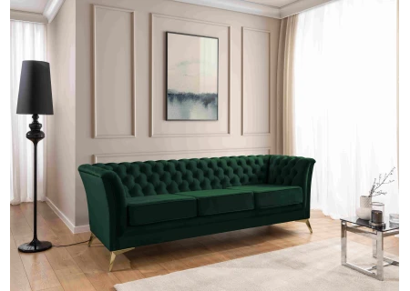 Whitby - Chesterfield Luxus 3-Sitzer Sofa aus Samt mit goldenen, silbernen oder schwarzen Füßen