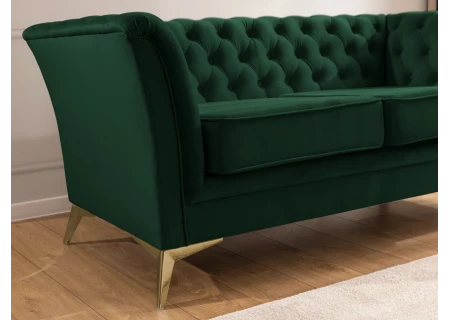 Whitby - Chesterfield Luxus 3-Sitzer Sofa aus Samt mit goldenen, silbernen oder schwarzen Füßen