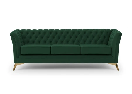Whitby - Chesterfield Luxus 3-Sitzer Sofa aus Samt mit goldenen, silbernen oder schwarzen Füßen