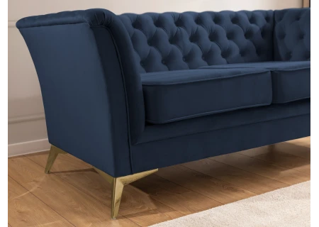 Whitby - Chesterfield Luxus 3-Sitzer Sofa aus Samt mit goldenen, silbernen oder schwarzen Füßen