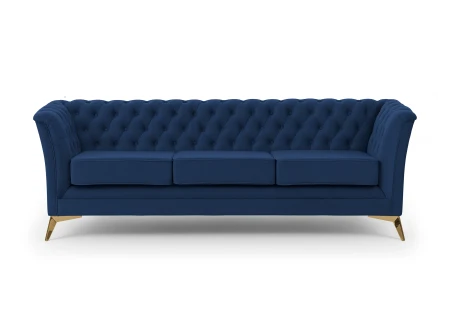 Whitby - Chesterfield Luxus 3-Sitzer Sofa aus Samt mit goldenen, silbernen oder schwarzen Füßen