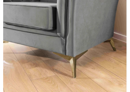 Whitby - Chesterfield Luxus 3-Sitzer Sofa aus Samt mit goldenen, silbernen oder schwarzen Füßen