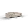 Vivian - Big Sofa mit Schlaffunktion, Boxspringfederung, Lounge Sofa mit vielen losen Kissen