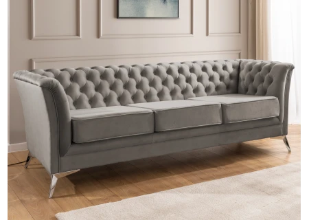 Whitby - Chesterfield Luxus 3-Sitzer Sofa aus Samt mit goldenen, silbernen oder schwarzen Füßen