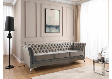 Whitby - Chesterfield Luxus 3-Sitzer Sofa aus Samt mit goldenen, silbernen oder schwarzen Füßen