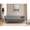 Whitby - Chesterfield Luxus 3-Sitzer Sofa aus Samt mit goldenen, silbernen oder schwarzen Füßen