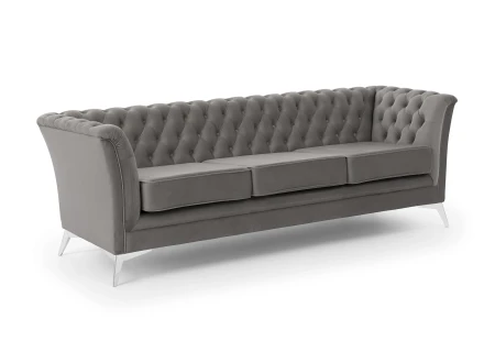 Whitby - Chesterfield Luxus 3-Sitzer Sofa aus Samt mit goldenen, silbernen oder schwarzen Füßen