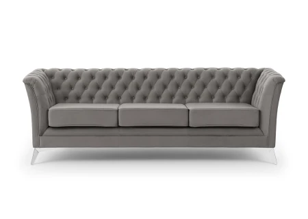 Whitby - Chesterfield Luxus 3-Sitzer Sofa aus Samt mit goldenen, silbernen oder schwarzen Füßen