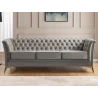 Whitby - Chesterfield Luxus 3-Sitzer Sofa aus Samt mit goldenen, silbernen oder schwarzen Füßen