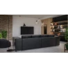 Calvin - Big Sofa mit Schlaffunktion, Boxspringfederung, Lounge Sofa mit vielen losen Kissen
