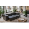 Calvin - Big Sofa mit Schlaffunktion, Boxspringfederung, Lounge Sofa mit vielen losen Kissen