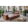 Calvin - Big Sofa mit Schlaffunktion, Boxspringfederung, Lounge Sofa mit vielen losen Kissen