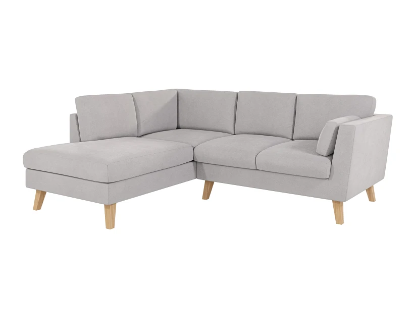 Violet - Ecksofa mit Holzfüßen im skandinavischen Stil