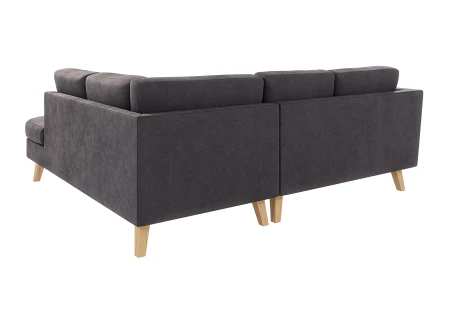 Violet - Ecksofa mit Holzfüßen im skandinavischen Stil