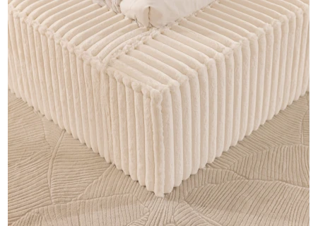 Noord - Modernes Polsterbett aus Plüschcord mit Lattenrost und großem Bettkasten