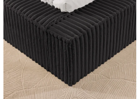 Noord - Modernes Polsterbett aus Plüschcord mit Lattenrost und großem Bettkasten