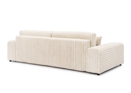 Mollis - Sofa mit Schlaffunktion und Bettkasten aus Plüschcord mit schöner Sitzkomfort