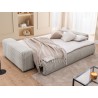 Mollis - Sofa mit Schlaffunktion und Bettkasten aus Plüschcord mit schöner Sitzkomfort
