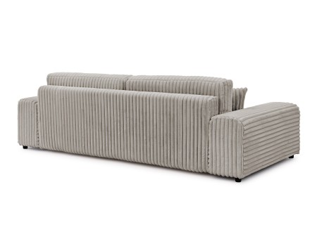 Mollis - Sofa mit Schlaffunktion und Bettkasten aus Plüschcord mit schöner Sitzkomfort