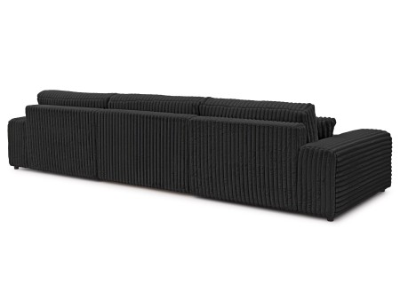 Mollis - Wohnlandschaft mit Schlaffunktion und Bettkasten aus Plüschcord mit schöner Sitzkomfort