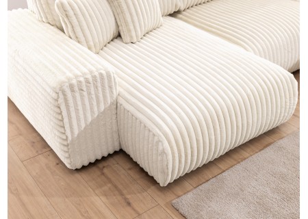 Mollis - Wohnlandschaft im XXL-Format aus Plüschcord mit schöner Sitzkomfort