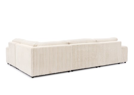 Mollis - Wohnlandschaft im XXL-Format aus Plüschcord mit schöner Sitzkomfort