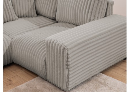 Mollis - Wohnlandschaft im XXL-Format aus Plüschcord mit schöner Sitzkomfort